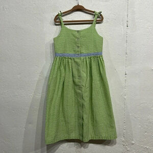 Vintage Laura Ashley Youth Gingham Button Front Dress